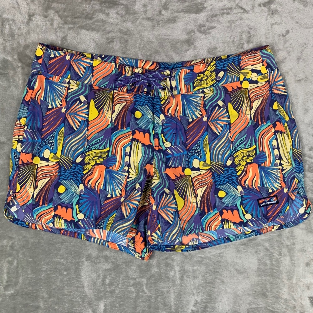 Patagonia Wavefarer Boardshort Women 10 Tropical Joy Sound 76594 Surf Beach Swim
